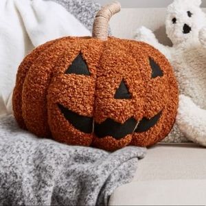 Pottery Jack-o’-lantern Halloween pillow